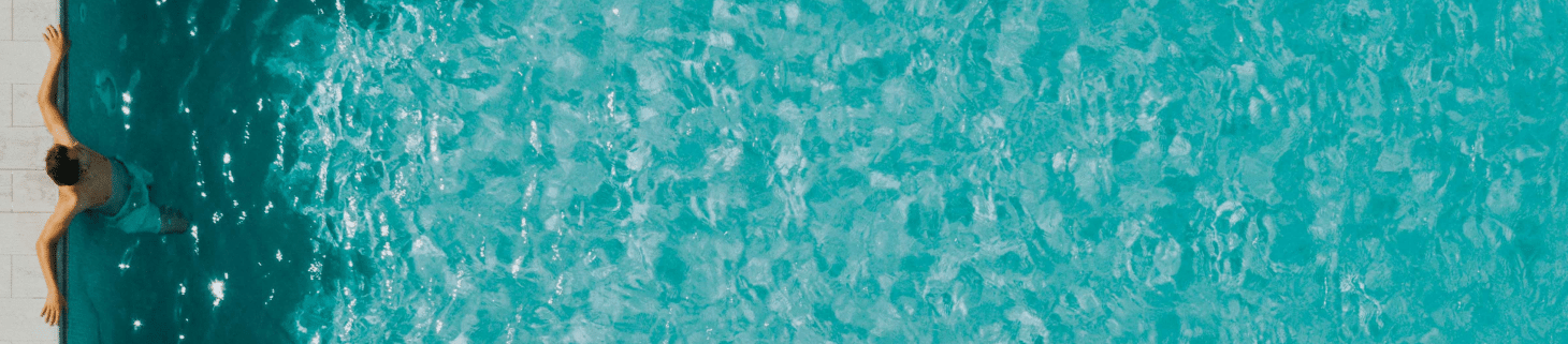 Bird's eye view of man in pool